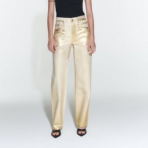Zara Viral Foiled Jeans